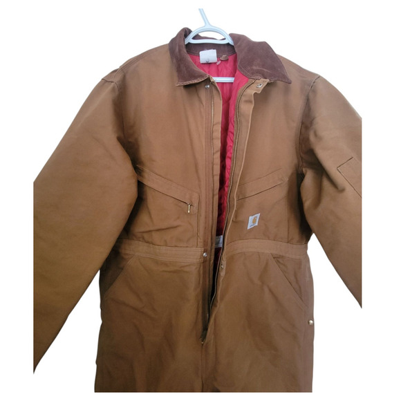 Carhartt Insulated Quilted Men Coverall Duck Brown Made in USA - Size 48 Short - Picture 2 of 12
